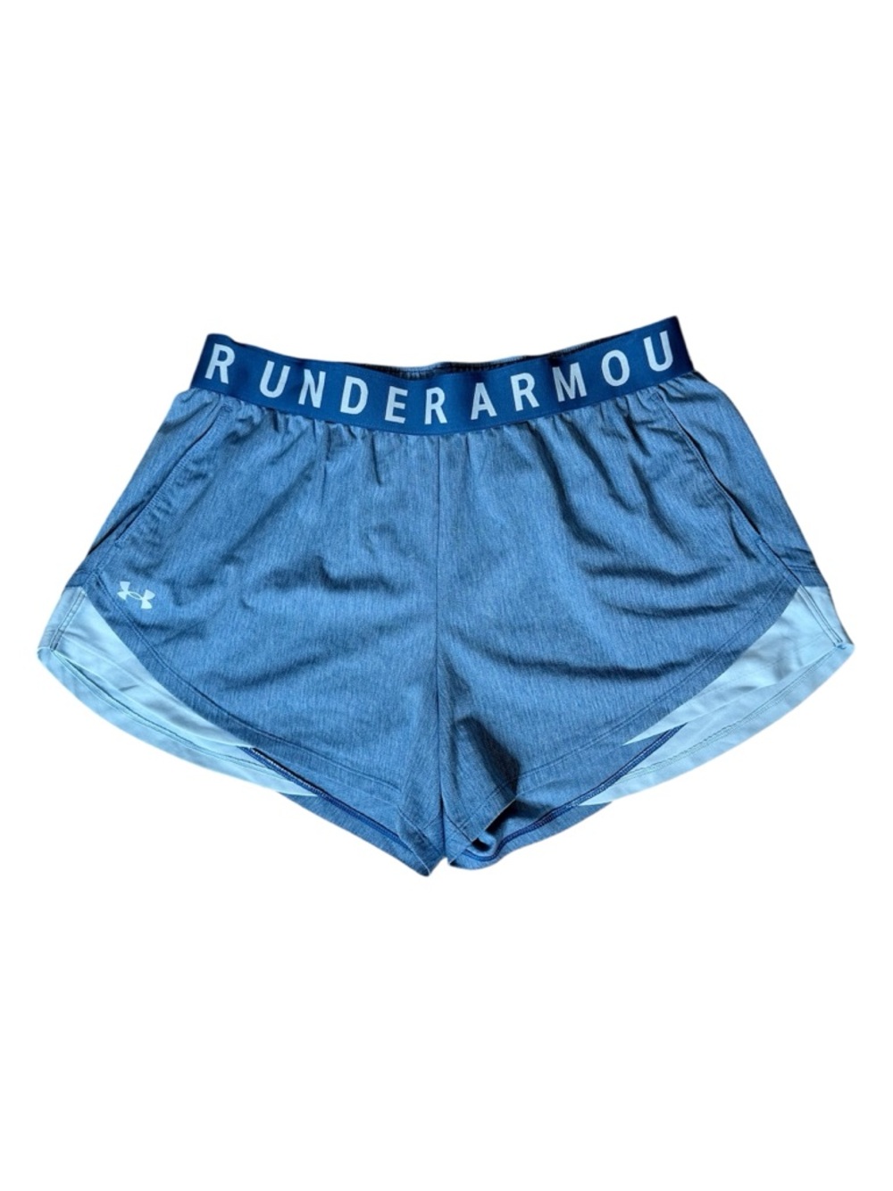 UNDER ARMOUR Blue Play Up 3.0 Run Shorts Loose Pockets Elastic Waistband Size 1X